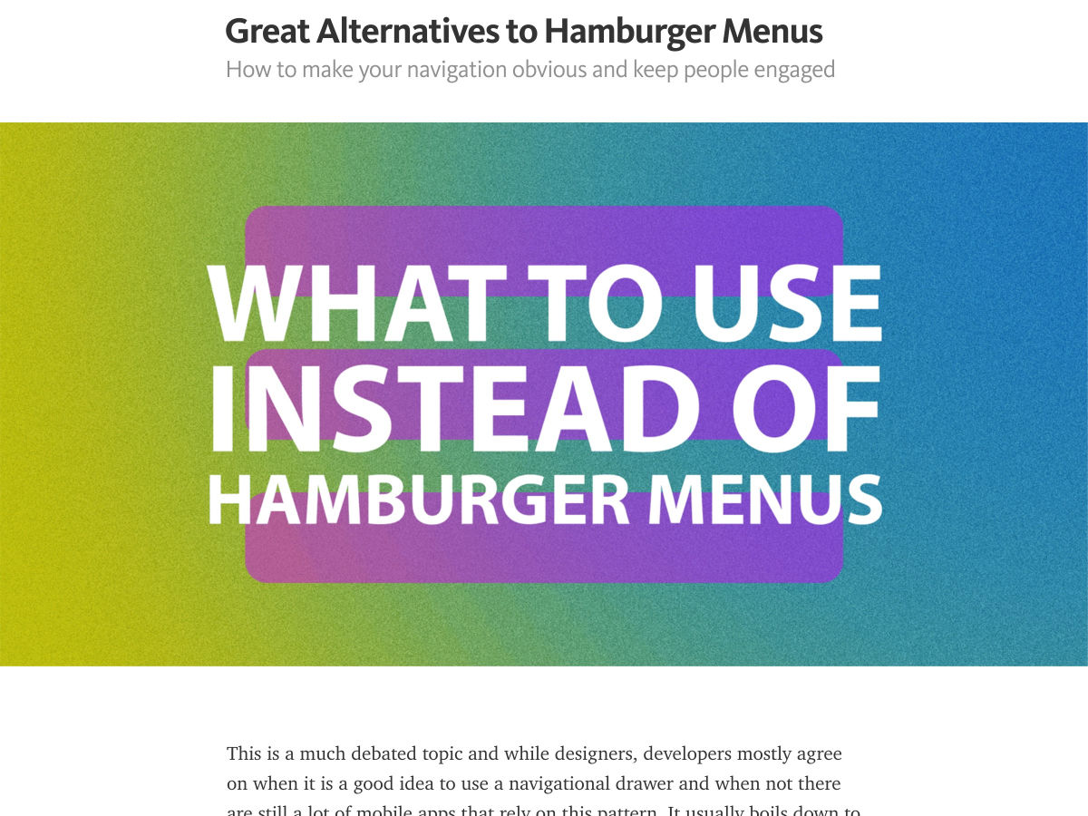 alternatives to ring menu